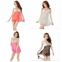 Jual Sexy Lingerie Babydoll Sleepwear + Lace G-string Murah