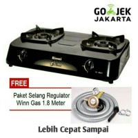 Jual kompor gas rinnai RI-302S+selang paket winn,api biru&berkualitas ok. Murah