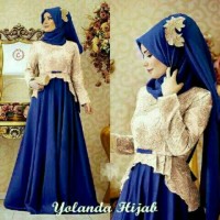 24772 Set yolanda hijab, set gamis free pashmina