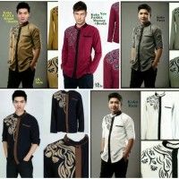 pasha hitam/baju muslim pria warna hitam/kemeja cowok/kemeja pria