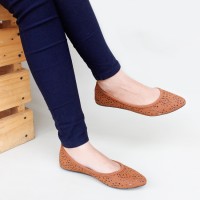 Fashion Wanita SEPATU FLAT SHOES FLATSHOES GRATICA MA34 MOKA