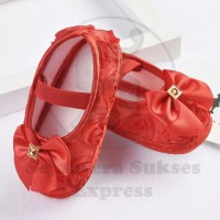Jual sepatu bayi perempuan import firstwalker umur 0 -18 bulan pita Murah