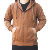 Jual JAKET POLOS COKLAT MOCCA HOODIE ! ZIPPER POLOSAN MURAH PRIA WANITA Murah