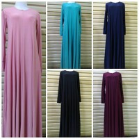 Gamis Syari Jersey Polos Payung/Umbrella Ika Fashion Tanah Abang Murah