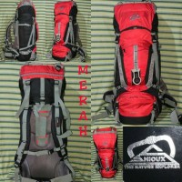Keril Tas Gunung Carrier Sioux 100 Liter Merah Ori Not Rei, Eiger, T S