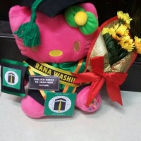 Jual boneka wisuda hello kitty pink fanta 25cm lengkap Murah
