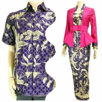 baju couple batik muslim pink