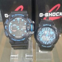 JAM TANGAN COUPLE CASIO BABY-G-SHOCK BLACK BLUE KW SUPER