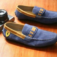 Jual Ferrari Slip On Pria | Sepatu Slop Sporty Casual Terbaru | Nike Adidas Murah