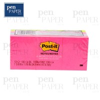 Jual POST-IT, STICKY NOTES NEON 653-AN, 40 X 50 MM, 12 X 100 SHEETS/PAD, 1 Murah