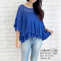 Jual Arcade Top (Baju Glitter Ruffle Import) Murah