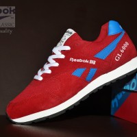 Sepatu Casual Reebok Classic Grade Ori / Merah Biru / sport kets pria