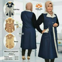 Jual MECCA LONG VEST BLAZER ROMPI COAT UNTUK HIJAB MUSLIM BISA JUMBO MURAH Murah