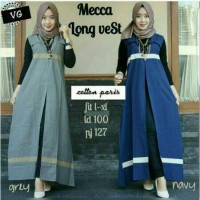 Jual THALITA LONG VEST COAT BLAZER ROMPI PANJANG MUSLIM HIJAB JUMBO BIGSIZE Murah