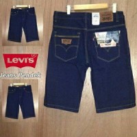 Celana Pendek Jeans Standar Merk Levis Biru Navy / Dongker 27 - 32