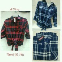 Jual kemeja crop tee flanel GS 611 Murah
