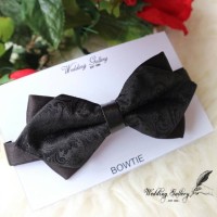 Jual dasi kupu bowtie import diamond batik black ready Murah