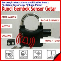 Jual Kunci Gembok Kinbar Sensor Getar dan Alarm / Pengaman Sepeda Motor Murah