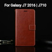 Jual Flip cover Samsung J7 2016 | J710 Wallet Leather Case Murah