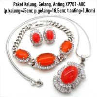 Jual Perhiasan Imitasi Murah Paket Perhiasan Batu Lapis Emas XP761-AHC Murah