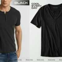 Jual Baju Kaos Lengan Pendek Pria Henley by RICKS (BEST SELLER) Murah