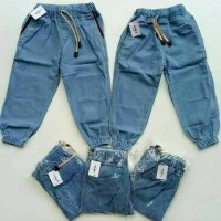 Jual Jogger Denim JUMBO Anak perempuan / Celana Jeans Laki - laki / Grosir Murah