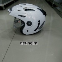 helm ink t1 solid white double visor