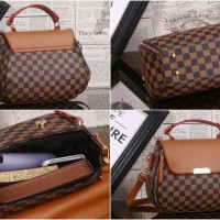 Tas Louis Vuitton Apples Semipremi Waterprof Coffee - Inside Kain