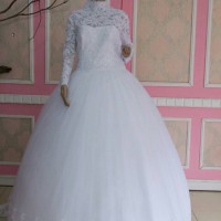 gaun pengantin muslimah baju pengantin putih muslim wedding gown impor