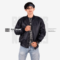 JAKET BOMBER PRIA HITAM POLOS EXECUTIVE / JAKET MOTOR HARIAN KEREN