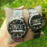 Jual JAM TANGAN COUPLE (CUSTOM NAMA, FOTO, TULISAN) Murah