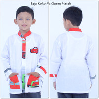 Baju Koko Anak Karakter Mc Queen Merah Size L