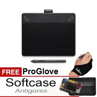 Wacom Intuos Comic CTH-490 BLACK / BLUE FREE SOFTCASE&ANTIGORES,GLOVE