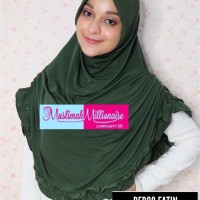 Jilbab Instan Hijab Syari Bergo Fatin by Upline warna Hijau Tua