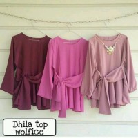 Jual Dhila Top/ Baju Atasan Wanita / Baju Muslim / Dress Blouse Kemeja Murah
