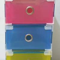 Jual KOTAK SEPATU TRANSPARAN SLIDE METAL LIST, RING DAN SUDUT PLASTIK Murah