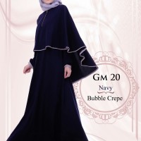 Baju Gamis Muslimah Murah Hai-Hai Gm-20 Navy