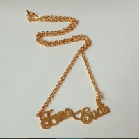 kalung 2 nama/ couple gold grafir / perhiasan aksesoris wanita