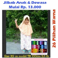 Jual Jilbab instan serut anak sekolah bahan kaos PE Murah