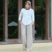 Jual ribona cullote pants grey - celana murah - jogger - bawahan wanita Murah