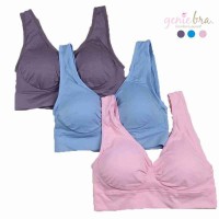 Jual Genie Bra Pastel 3pcs - Pink/Ungu/Biru Murah