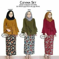 Jual setelan batik/kebaya modern/baju kondangan/baju Lebaran/clevina set Murah