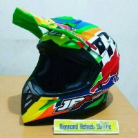 helm cross JPX CROSS redbull Green Fluo doff