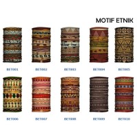 Jual Baff Bandana Motif Etnik Antik Nusantara Batik Masker Kain Multifungsi Murah