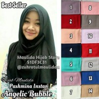 Jual Pashmina Instan Angelic Diamond Cerutti Bubble / Hijab Jilbab Khimar Murah