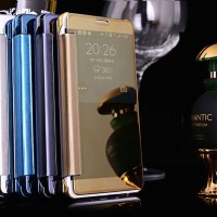 Jual FLIP COVER S VIEW Samsung Note 4 / Note 5 Auto lock sleep wallet case Murah