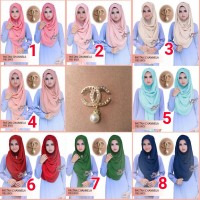 Jilbab Pasmina Instan Channela Original Dqiara Hijab