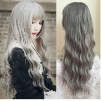 Jual HO21590/ Cosplay Wig Rambut Wanita Palsu Panjang Hitam Blonde Murah Murah