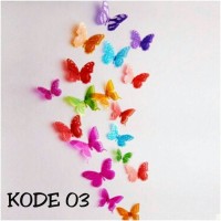Jual Wall sticker butterfly 3D/kupu-kupu Murah