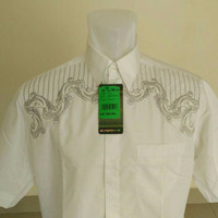 Baju koko / Kemeja Koko Al-Mia putih lengan pendek 2in1